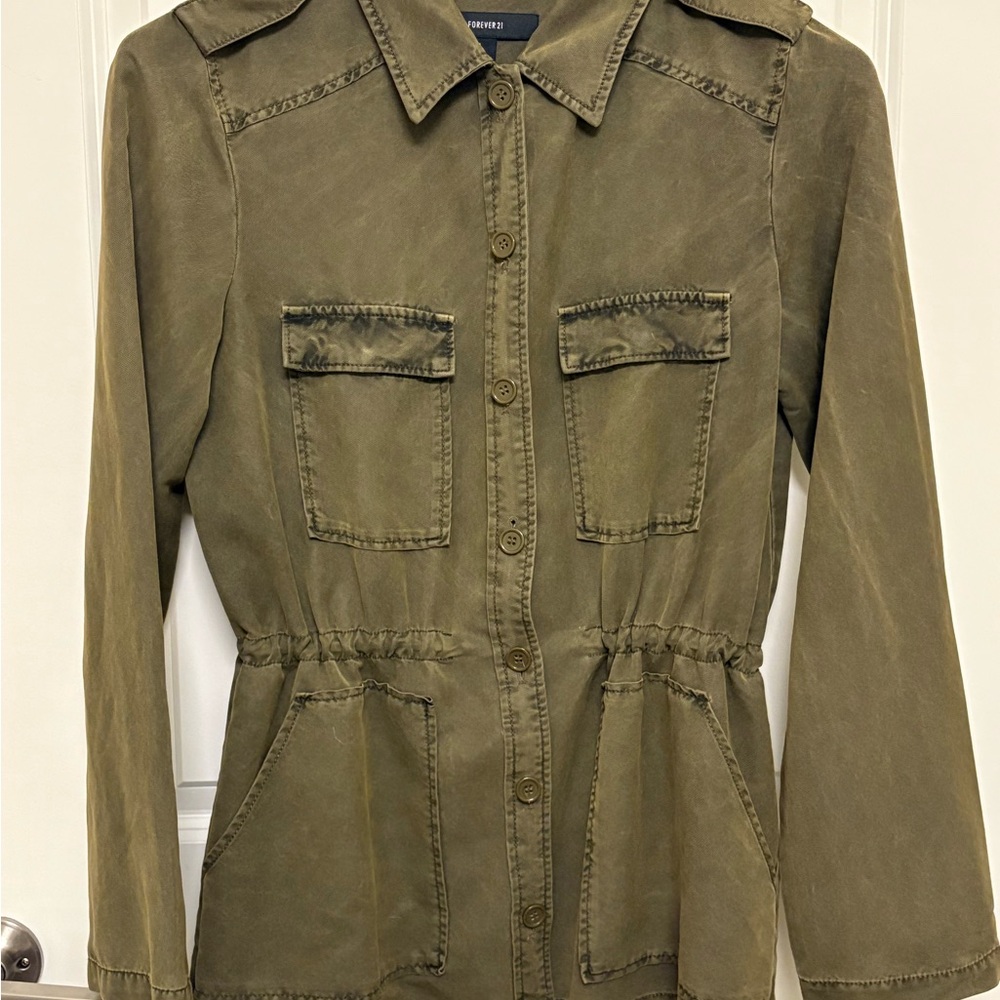 Forever 21 Khaki Cargo/Utility Jacket